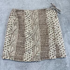 Vintage The Limited Wrap Skirt‎ Womens Medium Linen Blend Made in Italy Boho